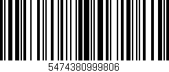 Código de barras (EAN, GTIN, SKU, ISBN): '5474380999806'