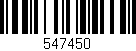 Código de barras (EAN, GTIN, SKU, ISBN): '547450'