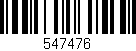 Código de barras (EAN, GTIN, SKU, ISBN): '547476'