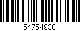 Código de barras (EAN, GTIN, SKU, ISBN): '54754930'