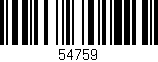 Código de barras (EAN, GTIN, SKU, ISBN): '54759'