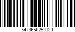 Código de barras (EAN, GTIN, SKU, ISBN): '5476658253030'