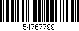 Código de barras (EAN, GTIN, SKU, ISBN): '54767799'