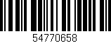 Código de barras (EAN, GTIN, SKU, ISBN): '54770658'