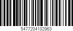 Código de barras (EAN, GTIN, SKU, ISBN): '5477204102963'