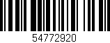 Código de barras (EAN, GTIN, SKU, ISBN): '54772920'