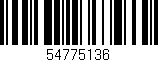 Código de barras (EAN, GTIN, SKU, ISBN): '54775136'