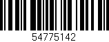 Código de barras (EAN, GTIN, SKU, ISBN): '54775142'