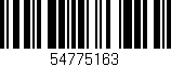 Código de barras (EAN, GTIN, SKU, ISBN): '54775163'