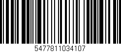 Código de barras (EAN, GTIN, SKU, ISBN): '5477811034107'