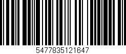 Código de barras (EAN, GTIN, SKU, ISBN): '5477835121647'