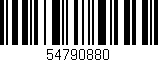Código de barras (EAN, GTIN, SKU, ISBN): '54790880'