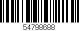 Código de barras (EAN, GTIN, SKU, ISBN): '54798688'