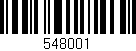 Código de barras (EAN, GTIN, SKU, ISBN): '548001'