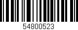 Código de barras (EAN, GTIN, SKU, ISBN): '54800523'