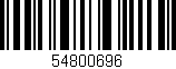 Código de barras (EAN, GTIN, SKU, ISBN): '54800696'