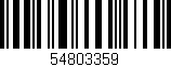Código de barras (EAN, GTIN, SKU, ISBN): '54803359'
