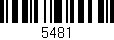 Código de barras (EAN, GTIN, SKU, ISBN): '5481'
