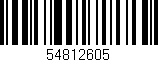 Código de barras (EAN, GTIN, SKU, ISBN): '54812605'