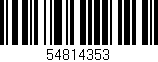 Código de barras (EAN, GTIN, SKU, ISBN): '54814353'