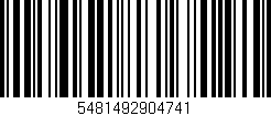 Código de barras (EAN, GTIN, SKU, ISBN): '5481492904741'
