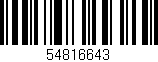 Código de barras (EAN, GTIN, SKU, ISBN): '54816643'