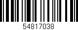 Código de barras (EAN, GTIN, SKU, ISBN): '54817038'