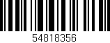 Código de barras (EAN, GTIN, SKU, ISBN): '54818356'