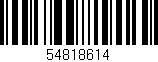 Código de barras (EAN, GTIN, SKU, ISBN): '54818614'