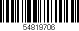 Código de barras (EAN, GTIN, SKU, ISBN): '54819706'