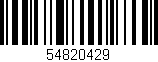 Código de barras (EAN, GTIN, SKU, ISBN): '54820429'