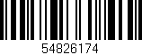 Código de barras (EAN, GTIN, SKU, ISBN): '54826174'