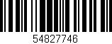 Código de barras (EAN, GTIN, SKU, ISBN): '54827746'