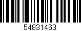 Código de barras (EAN, GTIN, SKU, ISBN): '54831463'