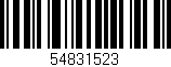 Código de barras (EAN, GTIN, SKU, ISBN): '54831523'