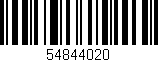 Código de barras (EAN, GTIN, SKU, ISBN): '54844020'