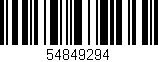 Código de barras (EAN, GTIN, SKU, ISBN): '54849294'
