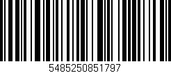 Código de barras (EAN, GTIN, SKU, ISBN): '5485250851797'