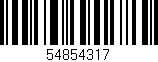 Código de barras (EAN, GTIN, SKU, ISBN): '54854317'