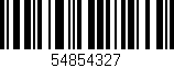 Código de barras (EAN, GTIN, SKU, ISBN): '54854327'
