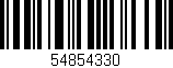 Código de barras (EAN, GTIN, SKU, ISBN): '54854330'