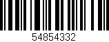 Código de barras (EAN, GTIN, SKU, ISBN): '54854332'