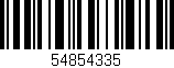 Código de barras (EAN, GTIN, SKU, ISBN): '54854335'