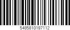 Código de barras (EAN, GTIN, SKU, ISBN): '5485810197112'