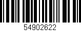 Código de barras (EAN, GTIN, SKU, ISBN): '54902622'
