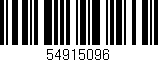Código de barras (EAN, GTIN, SKU, ISBN): '54915096'