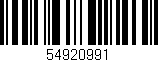 Código de barras (EAN, GTIN, SKU, ISBN): '54920991'