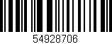 Código de barras (EAN, GTIN, SKU, ISBN): '54928706'