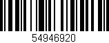 Código de barras (EAN, GTIN, SKU, ISBN): '54946920'