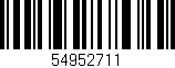 Código de barras (EAN, GTIN, SKU, ISBN): '54952711'